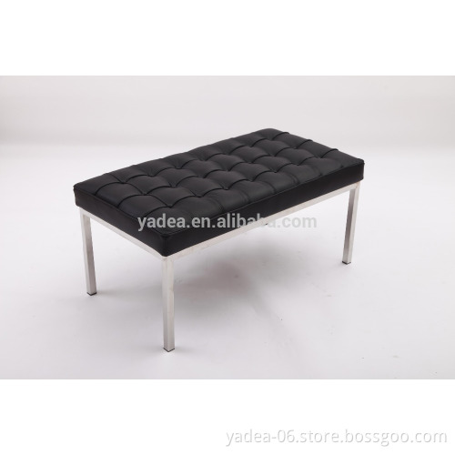 Real leather 2 3 seater Florence knoll bench for sale